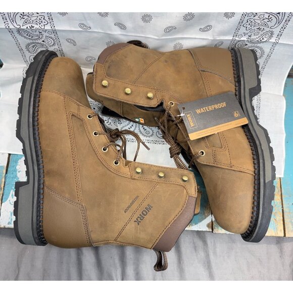 NWT WORX by Red Wings Axil 8-inch Waterproof CSA Safety Toe Work Boot Mens 10.5W - Picture 5 of 10